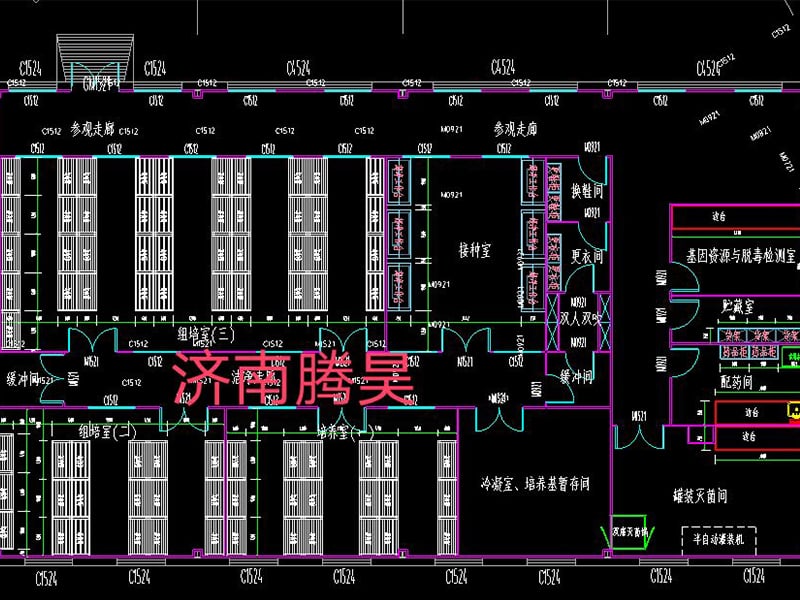 陕西麻豆成人影院在线室平面净化设计图